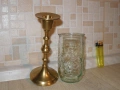 Свещник Ваза-Бронз Стъкло, снимка 7
