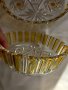 Немски двуцветен кристал плато и купа 13/3, снимка 2