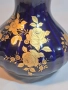 немска порцеланова ваза Wunziedel кобалт с 24 карата позлата М1, снимка 2