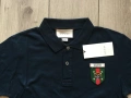 НОВА тъмно синя памучна поло тениска яка якичка GUCCI / Гучи размер M, снимка 3