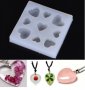 9 сърца силиконов калъп молд бижутерски сладкарски смола изделия ръчна изработка, снимка 2