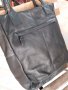 Естествена кожа голяма черна чанта с много джобове;)), снимка 12