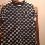 тениска маркова Гучи с обемна емблема-пчела апликация,черна нова, снимка 2