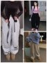 Нови дамски удебелени кадифени панталони с щампа на панделка, 3цвята, снимка 1