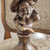 Порцеланов бюст– "Старецът с лулата", снимка 2 - Антикварни и старинни предмети - 43252366