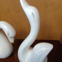 Порцеланова фигура на лебеди, снимка 4 - Антикварни и старинни предмети - 43886989