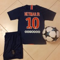 Екип NEYMAR PSG в Трицвята цвята Бял и тъмно син ДЕтски размери  Неймар 10, снимка 3 - Футбол - 33293655