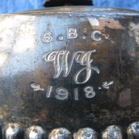 Британски посребрен чайник, снимка 4 - Антикварни и старинни предмети - 28641681