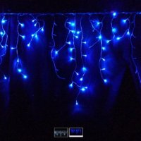 BLUE LED Сини ЛЕД Висящи Лампи 3х60 с опция снаждане Коледна украса, снимка 2 - Лед осветление - 38504967