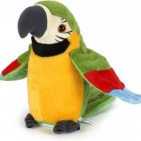 ✨Плюшена играчка говорещ папагал - 2 цвята /син, зелен, червен/, снимка 6 - Плюшени играчки - 37031454