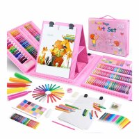 Детски комплект за рисуване в куфар от 208 части / Цвят: Син, розов. /  *ПРОМОЦИЯ*, снимка 4 - Рисуване и оцветяване - 43503592