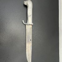 Голям майсторски нож с лъвска глава. №4872, снимка 1 - Антикварни и старинни предмети - 43513761