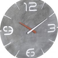Стенен часовник TFA Dostmann Contour, радиоуправляем часовник, лесен за четене, вид на бетон