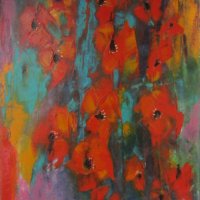 Макове, червени цветя ...Мима / Art by MiMa, kartina, painting картина___113, снимка 1 - Картини - 27263402