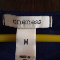 къса турско синя блуза Oneness размер М, снимка 4 - Тениски - 28614838