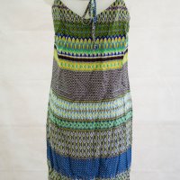 Многоцветна рокля с фигурален принт - M, снимка 3 - Рокли - 43111407