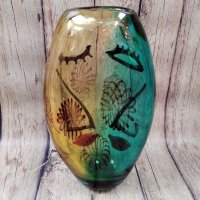 Голяма стъклена ваза - Свързани, снимка 4 - Вази - 43314131