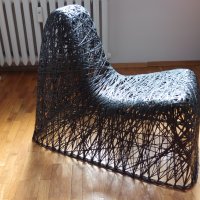 Продавам "Random Chair" от карбонови нишки на Goods, снимка 2 - Столове - 40810792