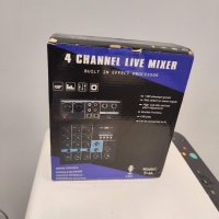 F4-A 4channel Audio Mixer Bluetooth-USB Sound Mixin - мини аудио миксер смесител /ЧИСТО НОВИ/, снимка 8 - Ресийвъри, усилватели, смесителни пултове - 36819891