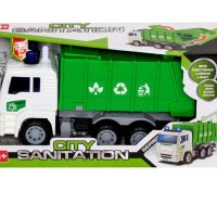 Зелен камион за рециклиране на отпадъци със светлина и звук Камион за боклук, снимка 4 - Коли, камиони, мотори, писти - 43102843