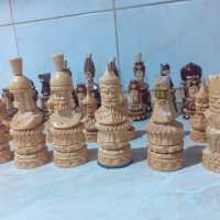 Стари руски - съветски фигури за шах дърворезба с кутия, снимка 4 - Антикварни и старинни предмети - 43553481