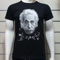 Нова мъжка тениска с трансферен печат Алберт Айнщайн, снимка 6 - Тениски - 28317020