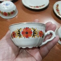Стар български порцелан чашки за кафе барок , снимка 3 - Антикварни и старинни предмети - 42963030