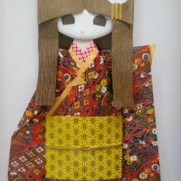 Традиционна Японска кимоно кукла Shinri (shiogami) нингьо, снимка 4 - Картини - 32854086