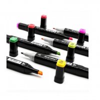Комплект маркери, с 2 накрайника, 80 бр , снимка 3 - Рисуване и оцветяване - 37583343