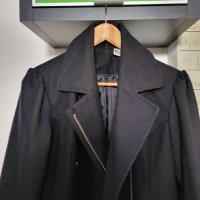 Черно елегантно палто, снимка 2 - Палта, манта - 38870359