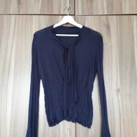 Тъмно синя блуза , снимка 1 - Блузи с дълъг ръкав и пуловери - 28737791