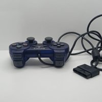 контрольор Dualshock 2 PlayStation 2 PS2 - SONY® - почистен и ремонтиран - прозрачно синьо, снимка 3 - Аксесоари - 43931812