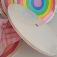 Двойна цветна дървена дъга с табла за поместване Wooden double rainbow, снимка 9 - Образователни игри - 30455577