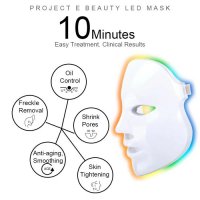 Козметична LED маска за лице и шия, светлинна, фотодинамична терапия, снимка 11 - Козметични уреди - 27319972