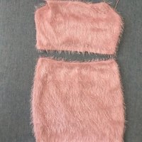 Розов комплект с ресни BARBIE TREND , снимка 2 - Корсети, бюстиета, топове - 27005658