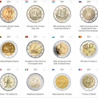 Сет 2 евро монети (възпоменателни) 2021/ 2 Euro Coin, снимка 1 - Нумизматика и бонистика - 33607836