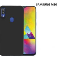 Черен матов силиконов кейс за Samsung Galaxy M20 M205, снимка 1 - Калъфи, кейсове - 32214734