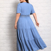 Синя рокля, Елегантна рокля, Дълга рокля, Лятна рокля, снимка 2 - Рокли - 44935057
