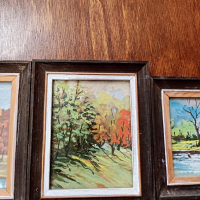 три миниатюрни пейзажа на художника Манол Данев , снимка 6 - Картини - 44878726