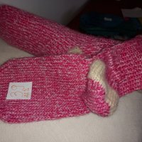 Ръчно плетени дамски чорапи размер 39, снимка 2 - Дамски чорапи - 38357823