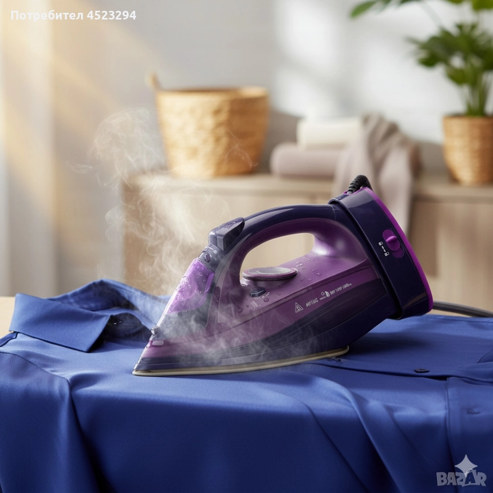 RAF Безжична парна ютия 2400W с керамична плоча – двойна функция за парно и сухо гладене, 483, снимка 1