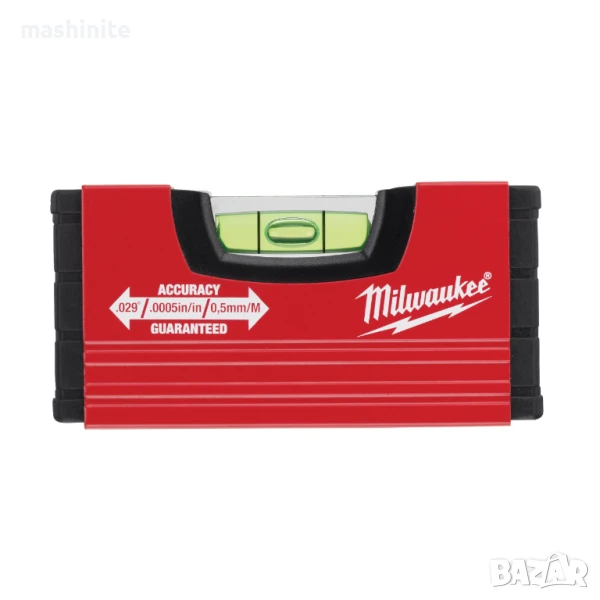 Нивелир мини Milwaukee алуминиев 100 мм, 0.5 мм/м, Minibox, снимка 1