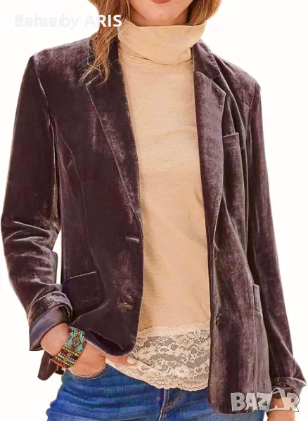 Дамско велурено сако, снимка 1