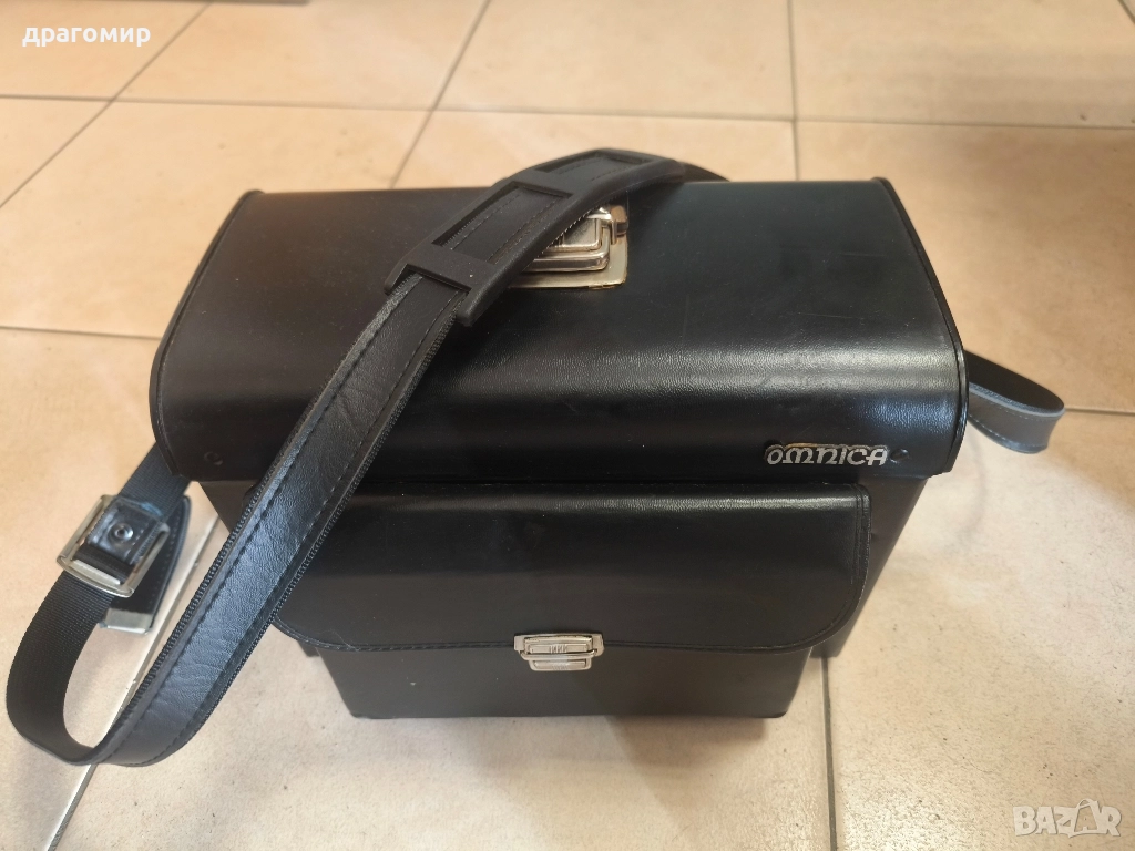 Vintage Omnica Black Leather Camera Case, снимка 1