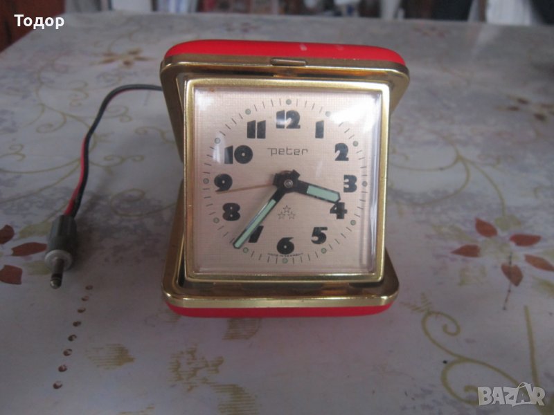 Рядък немси туристически часовник будилник  Петер , снимка 1