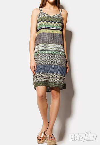 Многоцветна рокля с фигурален принт - M, снимка 1