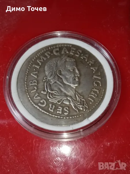 Монета древен Рим сестерция -Галба-Войнът!, снимка 1