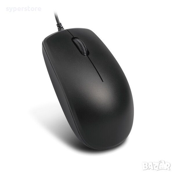 Мишка USB Оптична Delux M138BU 1000dpi 3btnя Черна Класическа, снимка 1