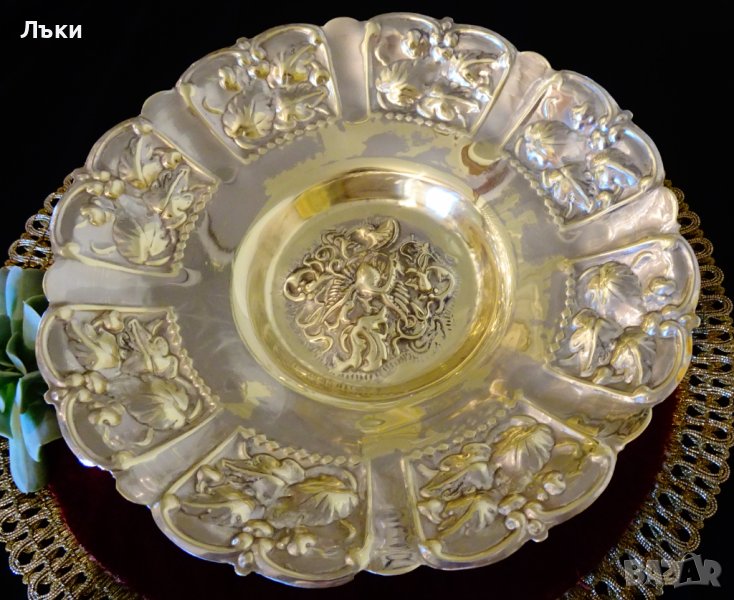  Бронзова фруктиера,салатиера Феникс,барок. , снимка 1