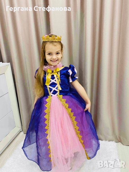 Рокля Рапунцел с обръч и аксесоари Размери -2/3г.3/4г,4/5г.5/6г.6/7г.7/8г.9/10г. Цена-62 лв, снимка 1